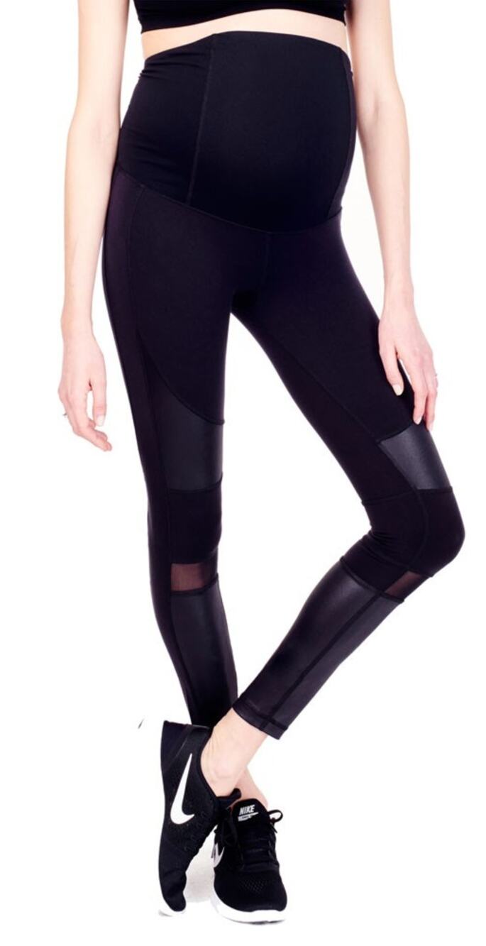 Ingrid & Isabel Women's Jet Black Active Moto Maternity Leggings Size XS NEW